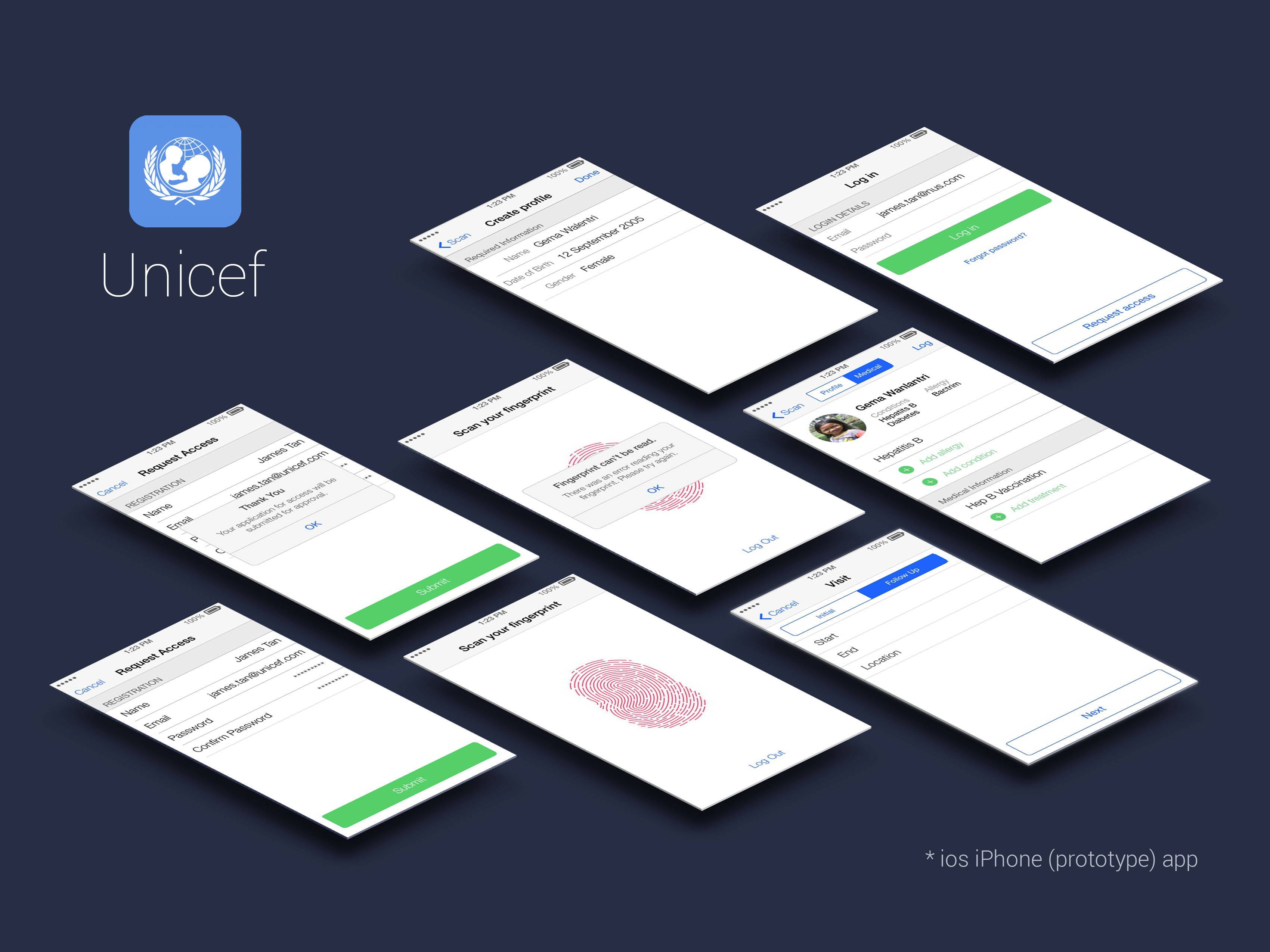 Unicef mobile app prototype
